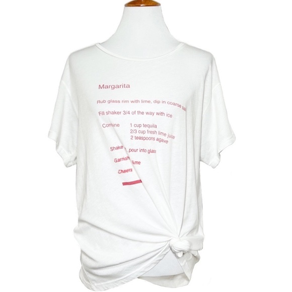 SOLD-Wildfox Margarita White Short Sleeve Tee - Picture 2 of 9